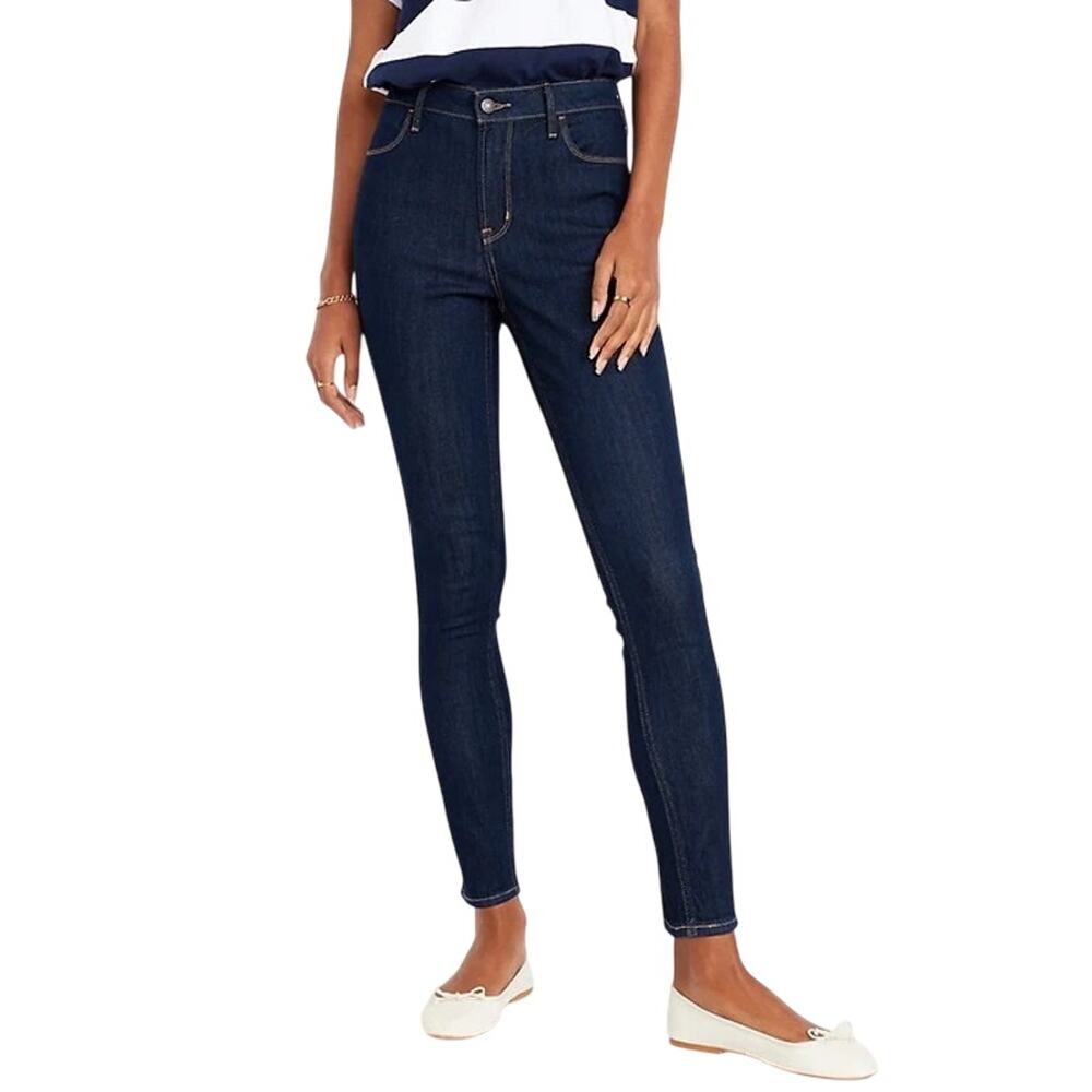Old Navy Dark Wash High Rise Super Skinny Jeans NWT Size 10 Tall